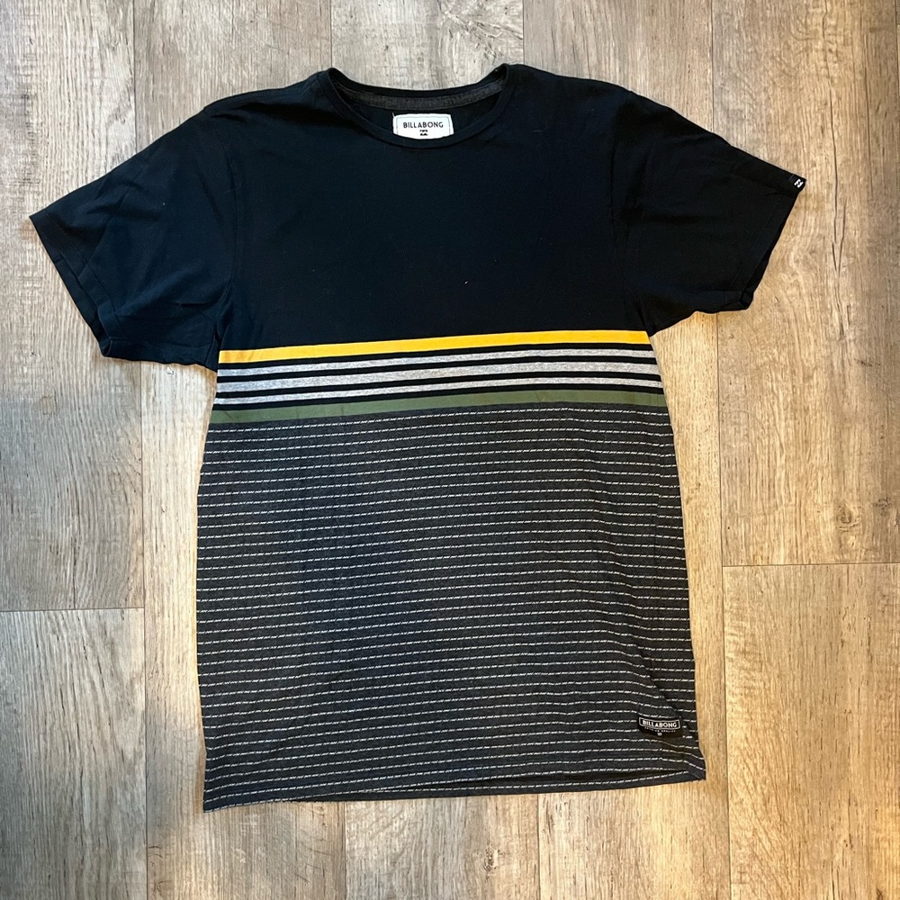 Mens billabong striped t shirt size XL